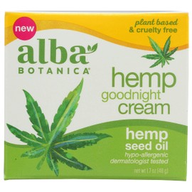 Alba Botanica Hemp Goodnight Facial Cream, Plant Based, 1.7 Ounces (Pack Of 1)