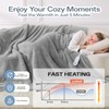Fuzzy Fleece Heated Blanket Electric Throw, 50x60 Inches Soft Fluffy