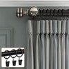 30 PCS 1-Inch Black Clips Curtain Ring for Curtain Rod,