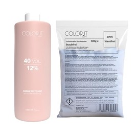 COLOR.IT by BM Blondier-Set 1000ml Creme-Entwickler und 500g Blondierpulver (12%, 1er Pack)