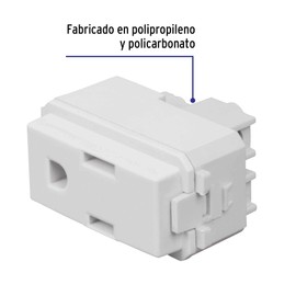 Volteck COA-IB, Contacto sencillo, 2 polos + tierra, línea Italiana, blanco