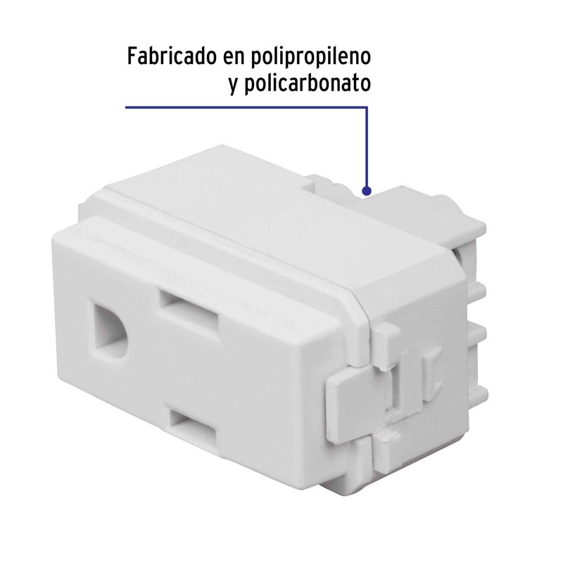 Volteck COA-IB, Contacto sencillo, 2 polos + tierra, línea Italiana,
