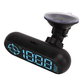 Car HUD Display, Car HUD Digital Display, Speedometer, Odometer, Compass, GPS, 7 Colors, Font, Universal for Vehicles Car Electronics