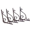 4 Cast Iron Antique Style Brackets with Plant Hooks Garden