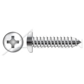 (250 pcs) M5.5 X 25mm, DIN 7981 / ISO 7049, Metric, Self-Tapping Sheet Metal Screws, Pan Phillips Drive, Full Thread, A2 Stainless Steel