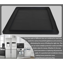 2 Pcs Portable AC Drip Pan with Raised Edge, 19.7”x19.7”x0.4 and 23.6”x 23.6”x0.4, Prevent Water Leakage and Protect Floor, for 5,000 to 14,000 BTU Portable AC Unit, Catch & Prevent Condensate Leakage