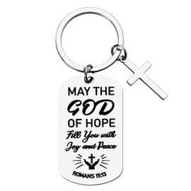 Christian Bible Verse Keychains Faith Based Gifts for Women Men Cross Religious Birthday Gifts for Son Daughter Inspirational Gift for Best Friend Graduation Gifts for Boyfriend Girlfriend Gifts
