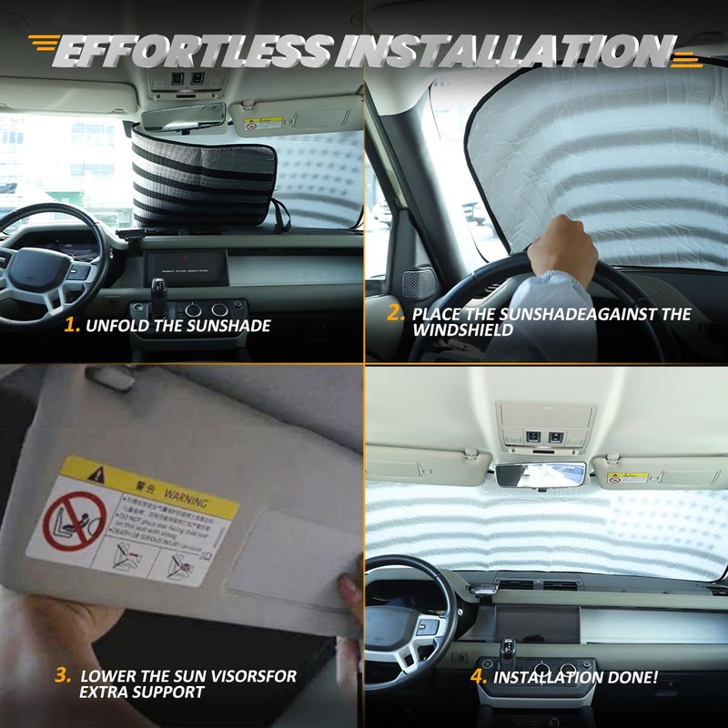 Car Windshield Sunshade for Land Rover Defender 90 110 130