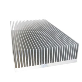 Cooler, Aluminium Heatsink, Pack of 5, Silver Aluminium Heatsink, Heatsink, Cooling Fins Radiator for LED Amplifier, Transistor IC Module, Emitter Diodes High Performance, 300 x 25 x 10 mm