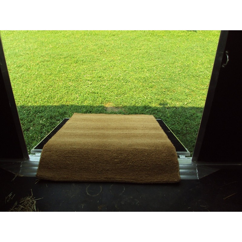 Natural Woven Backed Horse Trailer Coco Mat, 3-Foot by 4-