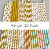 120pcs Paper Straws, Disposable Straight Tube Paper Straws, Colorful Biodegradable