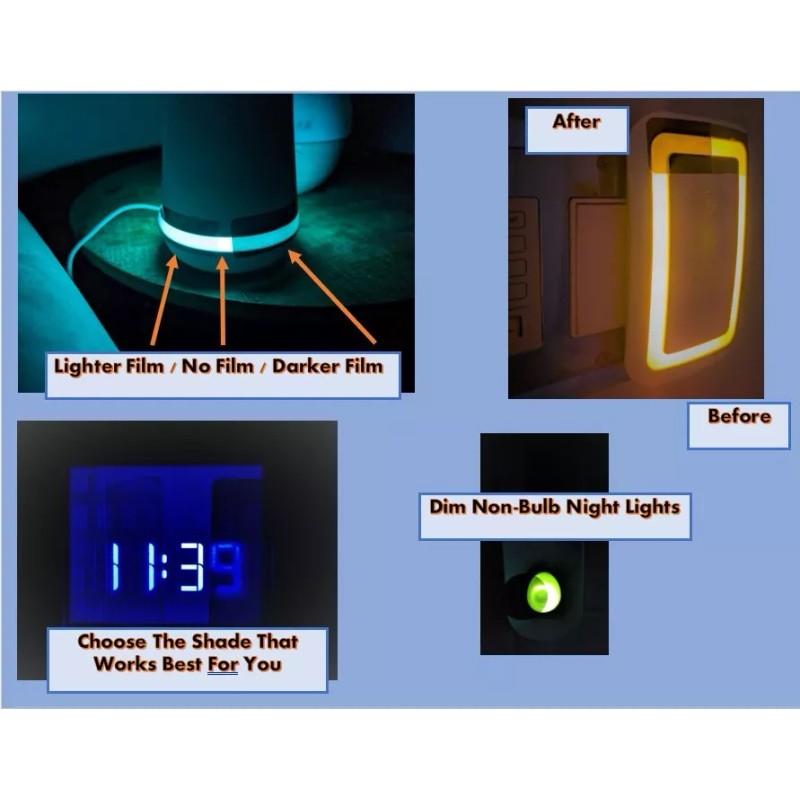 Unbranded Dimming LED Light Reduction Stickers, Dim Bright LED Light