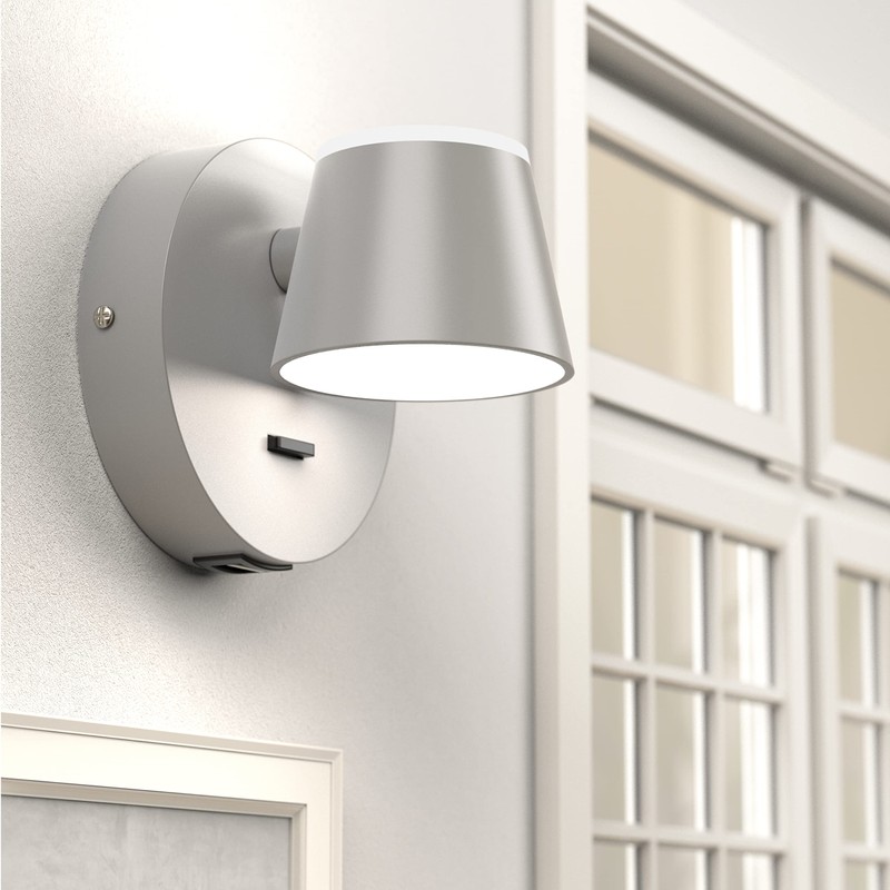 URSOLA Wall Light LED Wall Sconce with On/Off Switch USB