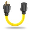 NEMA L5-30P to L14-30R Adapter Cord, 30 Amp 3 Prong