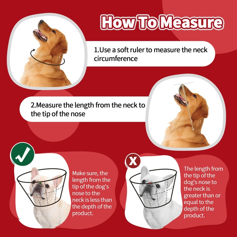 Dog Cone for Large Dogs After Surgery, Soft Dog Cone