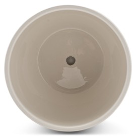 Napco Striped Ribbed Ceramic Pot for Indoor Plants Planter with Saucer, 4x5, Black and White