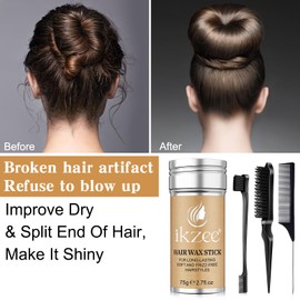 Generic Haarwachs-Stick, Wachsstab für Haare, glatter Stick für Haare, nicht fettend, Styling, Haar-Pomade-Stick, starker Halt, lässt das Haar ordentlich und ordentlich aussehen- 75 g