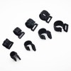 20 x Black Plastic C-Clips for Camping Awning Tent Poles