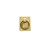 QCAA Solid Brass Flush Ring Pull, 2-1/2" x 1-7/8", Polished