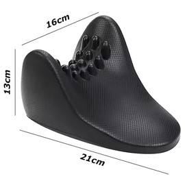 Neck Device, Chiropractic Pillow Neck Stretcher Massager, Suboccipital Release Tool, Cervical Traction Device Pillow Muscle Relax Shoulder (Black)