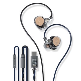 HIDIZS ST2 Pro Wired In-Ear Monitors – USB-C HiFi DAC, Dual 10 mm Dynamic Drivers, Premium ESS ES9218AC Pro Chip, HD Microphone, In-Line Controls