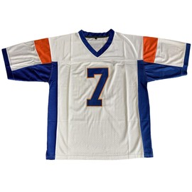 Blue Mountain State 7 Alex Moran Football Jersey Blue White (X-Large, White)