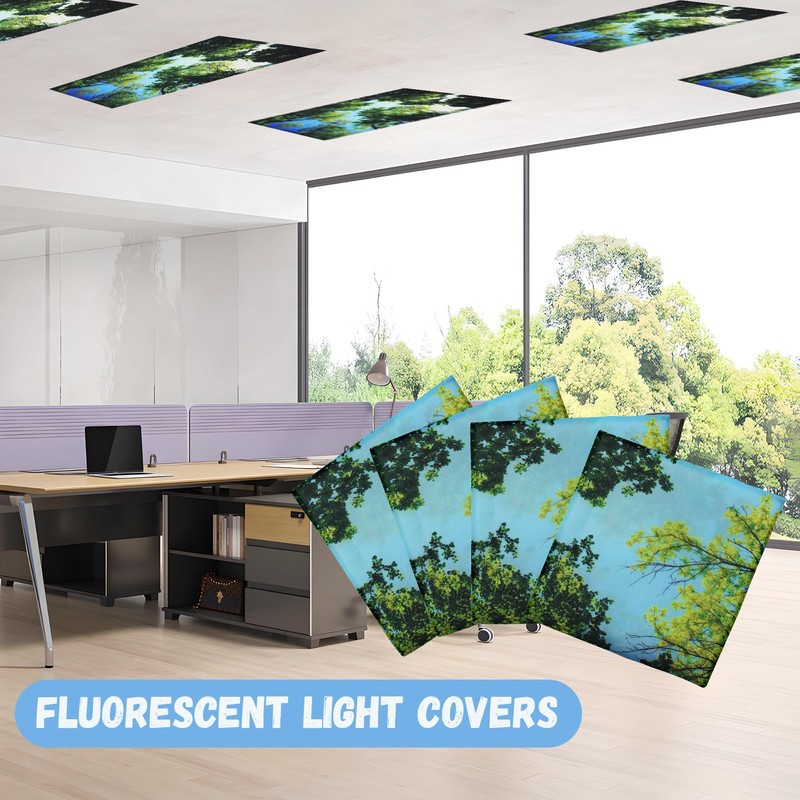 4 Pack Fluorescent Light Cover with 4 x 2 Feet