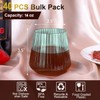 Lueumxc 40 Pack Plastic Ribbed Wine Glasses, 14Oz Origami Disposable