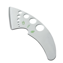 9-Hole Herb Stripper Tool - Stainless Steel Kitchen Gadget for Stripping Kale, Thyme, Rosemary, Basil - Ergonomic Herb Leaf Remover with Protective Cover and Sharp Edge - Easy to Clean Dishwasher Safe