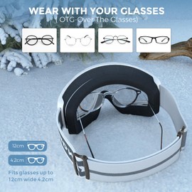 Findway kids Ski Goggles, Snowboard Goggles, OTG, UV Protection Compatible Helmet, Anti Fog Kids Ski Goggles for Skiing/Skating/Snowmobile, For boys girls Junior Teenager 3~14 Years