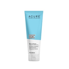 ACURE |Shampoo voluminizador para cabello frágil y delgado, diseñado para hidratar sin apelmazar el cabello. 236 ml.
