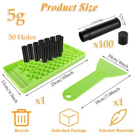 GBACHOOSE 102Pack Plastic Lip Balm Tubes 5ml/5g Black Lip Balm Containers with Filling Tray and Spatula, Rotating Type Refill Lip Chapstick Tubes Empty with Cap for DIY Make Up Lip Balm