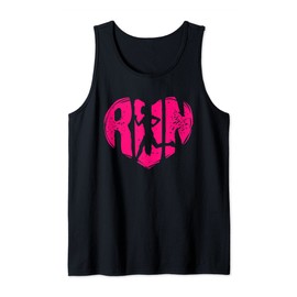 'Love Running' Pink Heart Silhouette for Runners Tank Top