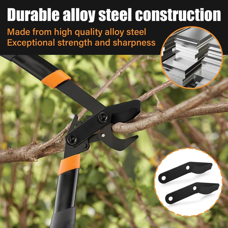 2 PC Steel Lopper Blades Replacement for Fiskars PowerGear 25"/31"