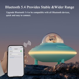 Bluetooth Speaker with Dimmable Bedside Lamps, Night Light Kids Teenage Boy Gifts Birthday Gifts for Boys,Him, Men,Teenage Girls,Friends Spaceman Wireless Speaker Night Lamp for Cute Room Decor(Blue)