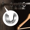 2 Pack Flange Rod Holder, Closet Rod Bracket End Supports
