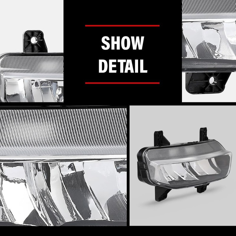 DOTCOM Front Bumper LED Fog Lights Lamps & Bracket &