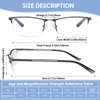 KONHAGO Blue Light Blocking Reading Glasses for Men, Half Frame