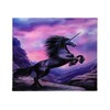 Canvas Plaque | Black Unicorn by Anne Stokes | H25cm