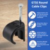 GTSE Round Black Cable Clips, For Cables 14-20 mm, Box