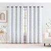 Purainbow White Blackout Curtain Panels for Bedroom 84" Silver Foil