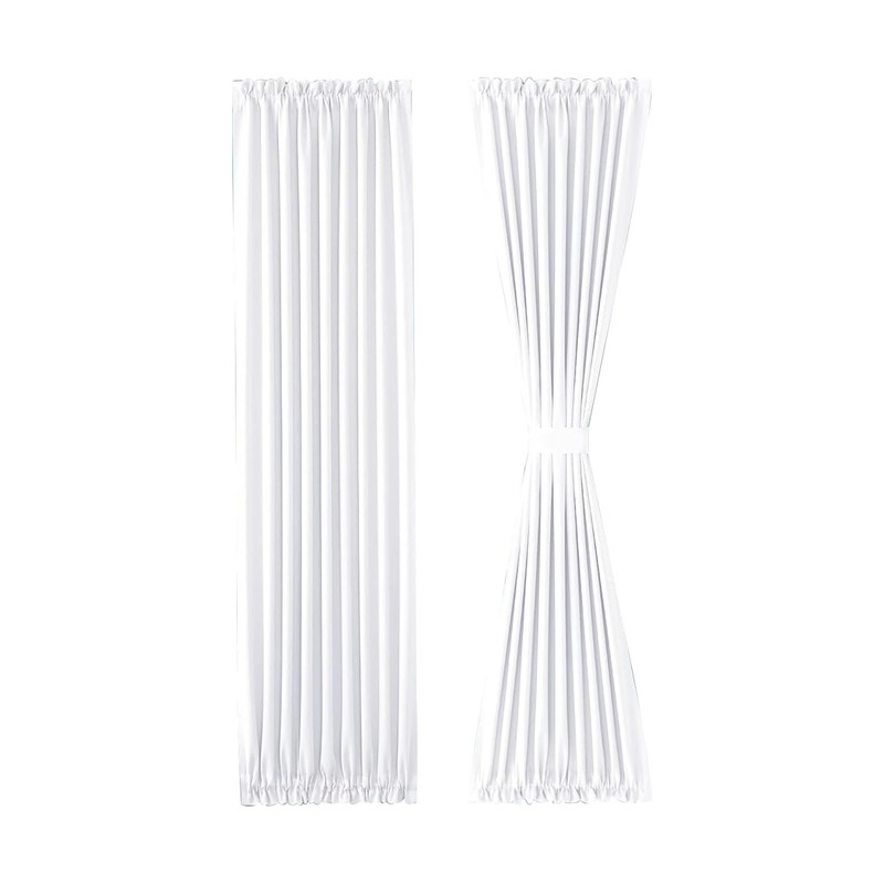 DWCN French Door Curtains – Rod Pocket Thermal Curtain for