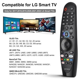 Ersatz für LG Voice Magic Fernbedienung für 2017-2022 LG Smart TV, AN-MR20GA MR19BA MR18BA MR650A MR21GA/GC MR22GA/GN Magic Fernbedienung mit Sprach und Air Maus Funktion für LG Magic Voice Remote