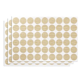 DTGN 21mm(Dia) Screw Hole Cover Stickers - 3Sheet 162pcs - Good for Furniture Wardrobe Chair - PVC Waterproof Hole Caps - Light Khaki