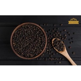 Ausha Organic Tellicherry Black Peppercorns 100g Whole | Winner 2**Star GREAT TASTE AWARD 2022 - Tellicherry Garbled Extra Bold Variety