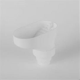 3P Downpipe Gutter Leaf Catcher - Low Maintenance Anti Clog and Blockage, Debris Guard Filter Protector - White