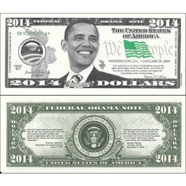 Barrack Obama "44th President" 2014 Commerative Bills (Pack of 10)
