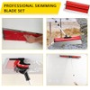 Drywall Skimming Blade Set,Stainless Steel 12",22",32" Skimming Blades with 35"-80"