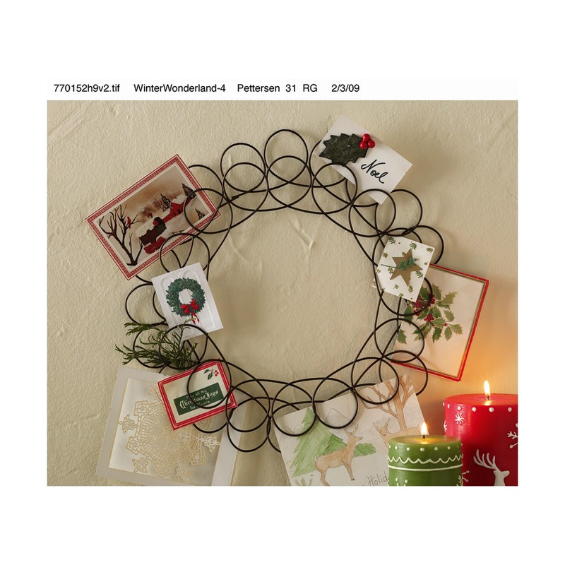 tag Spiral Wreath Greetingcard Holder Antique Bronze
