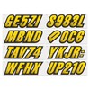 STIFFIE Techtron Yellow/Black 3" Boat & PWC Registration Decals •